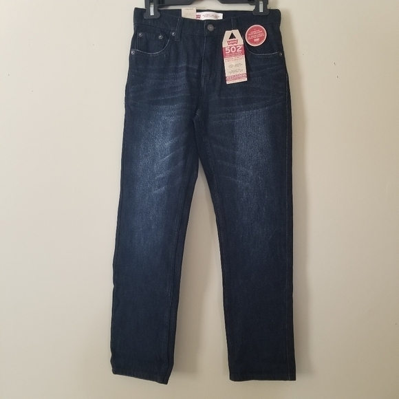 NWT Levi's 502 Dark Wash Taper Fit In size 12 Youth *Scratch flaw - Picture 6 of 8